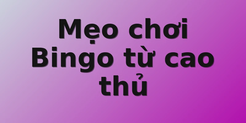 Mẹo chơi Bingo từ cao thủ